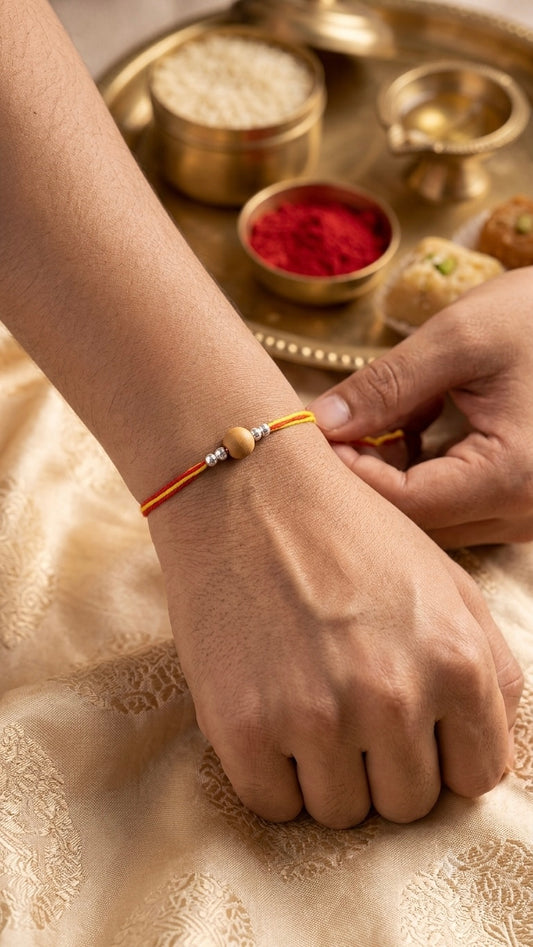 Silver Chandan Rakhi (Set of 5)