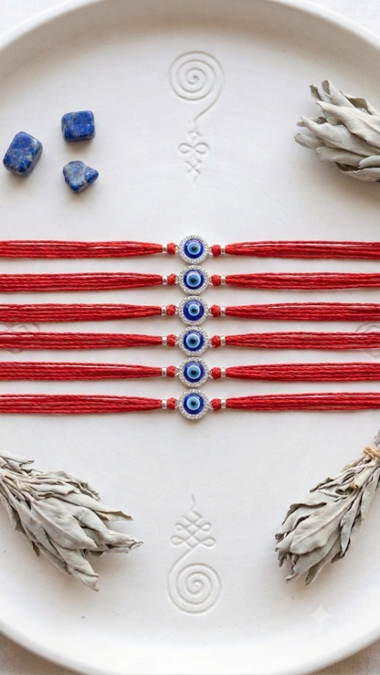 Silver evil eye Rakhi