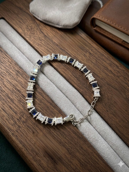 Silver Adjustable Tennis Bracelet for Women