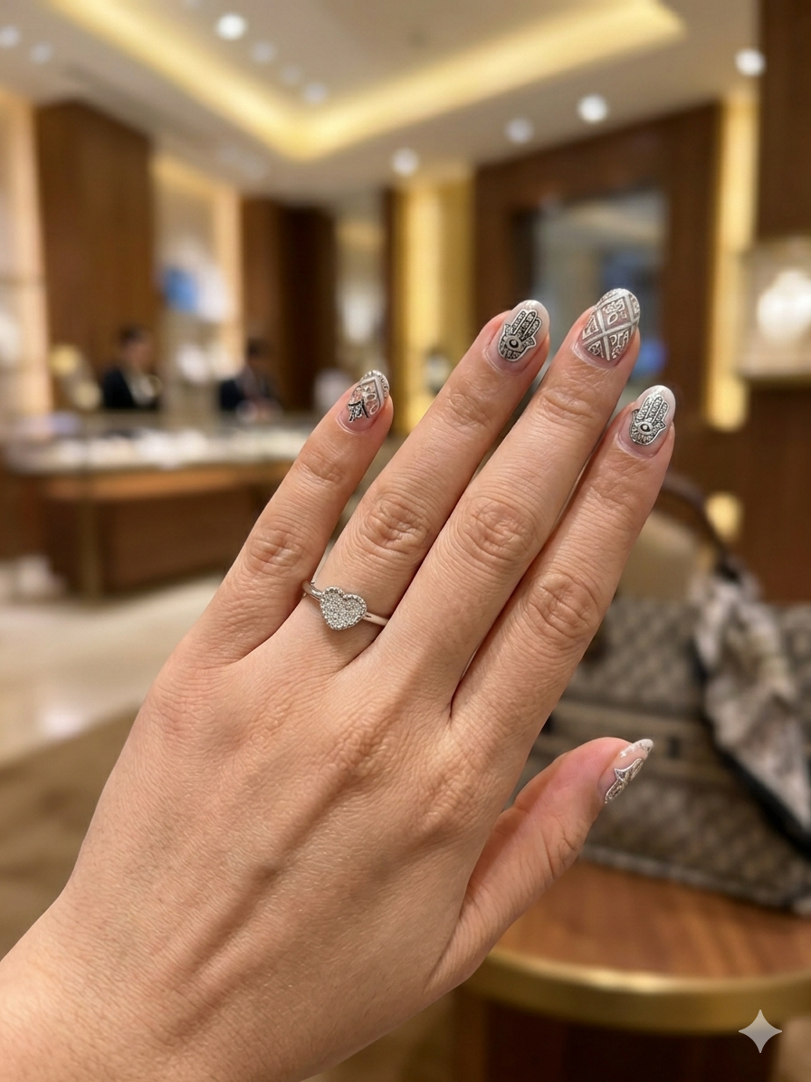 925 Sterling Silver heart shape Ring for Women | Elegant Daily Wear Silver Ring