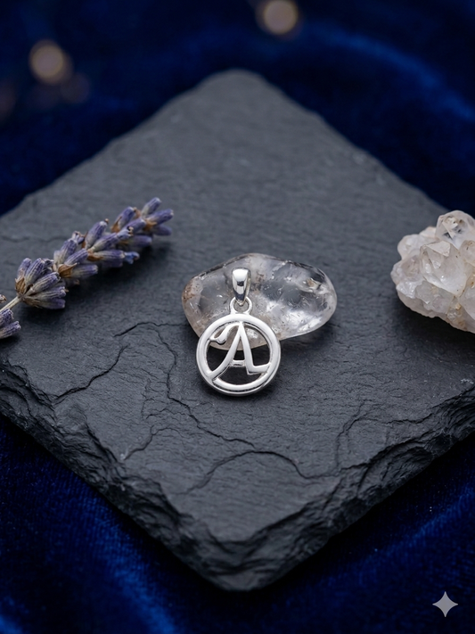 A Alphabet 925 silver pendant