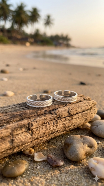 Sterling Silver Toe Rings (Pair)