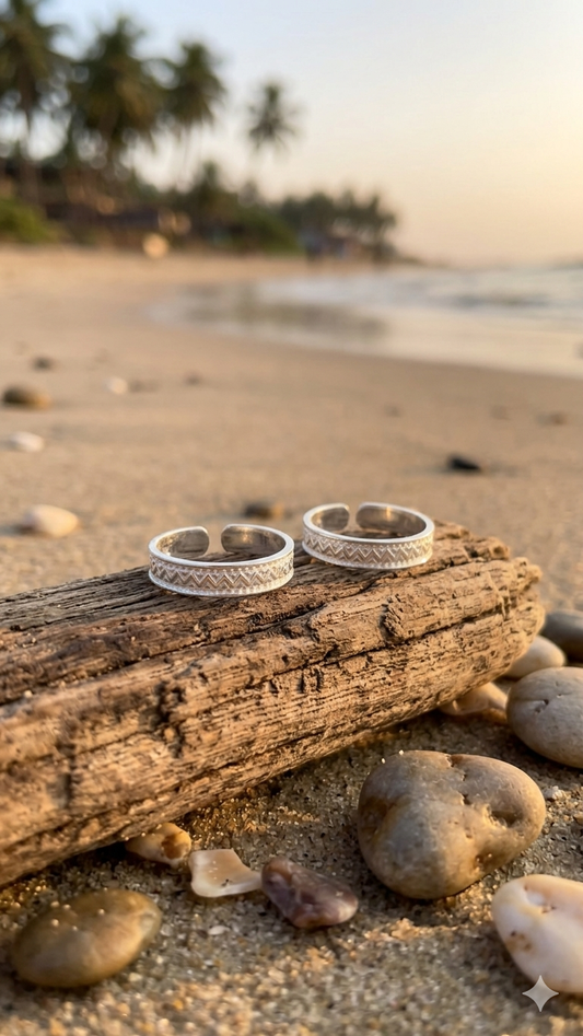 Sterling Silver Toe Rings (Pair)