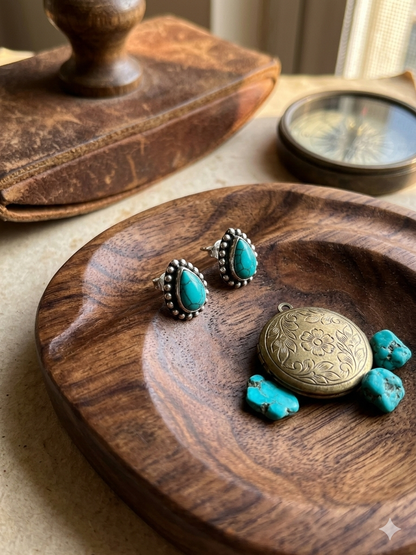 Aavika Zevar Sterling Silver single Stud Earrings for girls