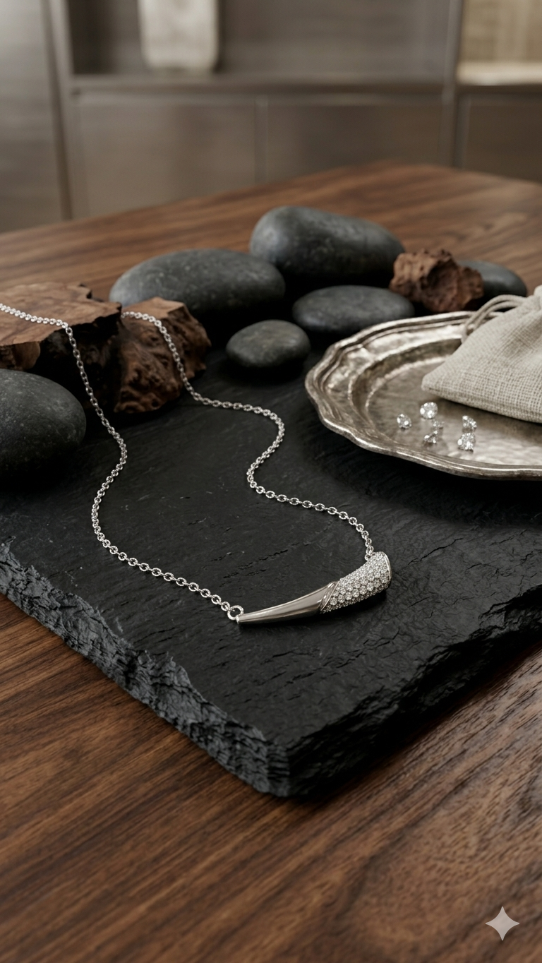 Aavikazevar 925 Sterling Silver chain and Pendant Necklace