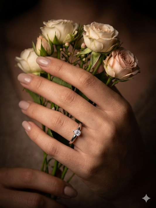 925 Sterling Silver soliter Ring for Women | Elegant Daily Wear Silver Ring
