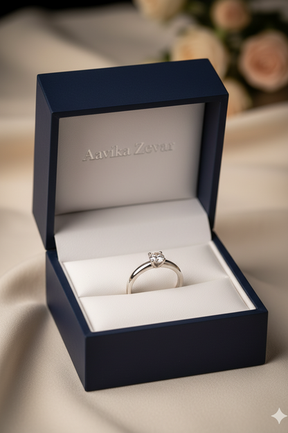 925 Sterling Silver soliter Ring for Women