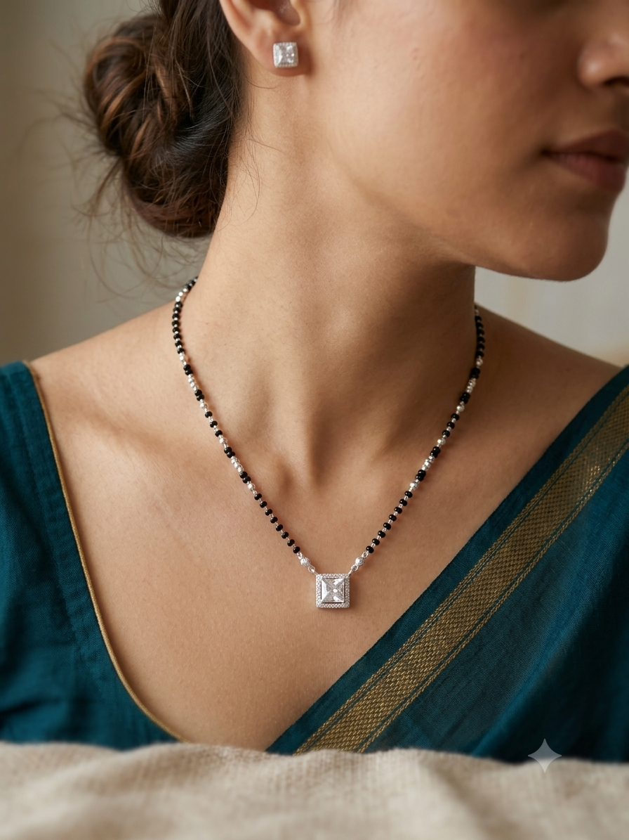 Pure 925 Silver Mangalsutra for Modern Women
