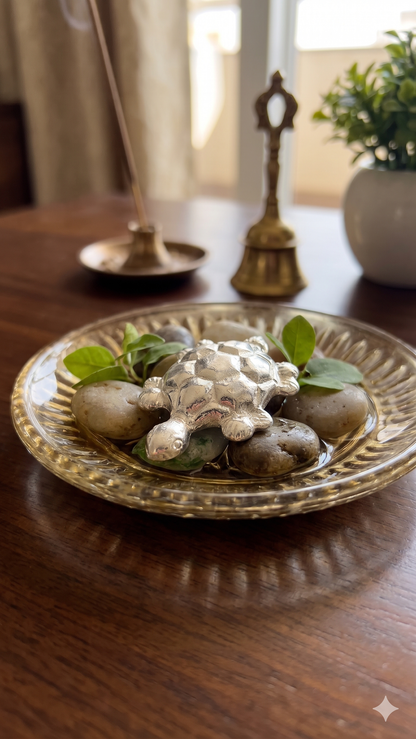 Pure Silver Tortoise (Kurma) Idol for Vastu, Pooja & Good Luck
