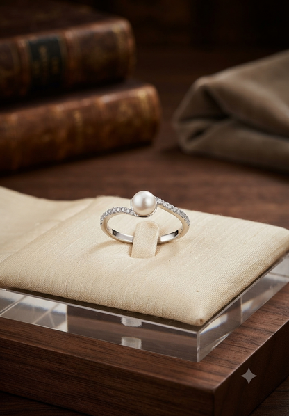 925 Silver Luminescent Pearl Ring