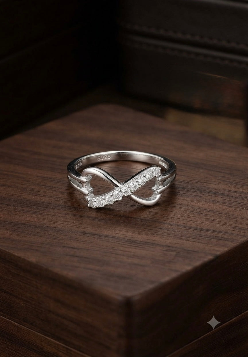 925 Silver Eternal Wave Infinity Ring