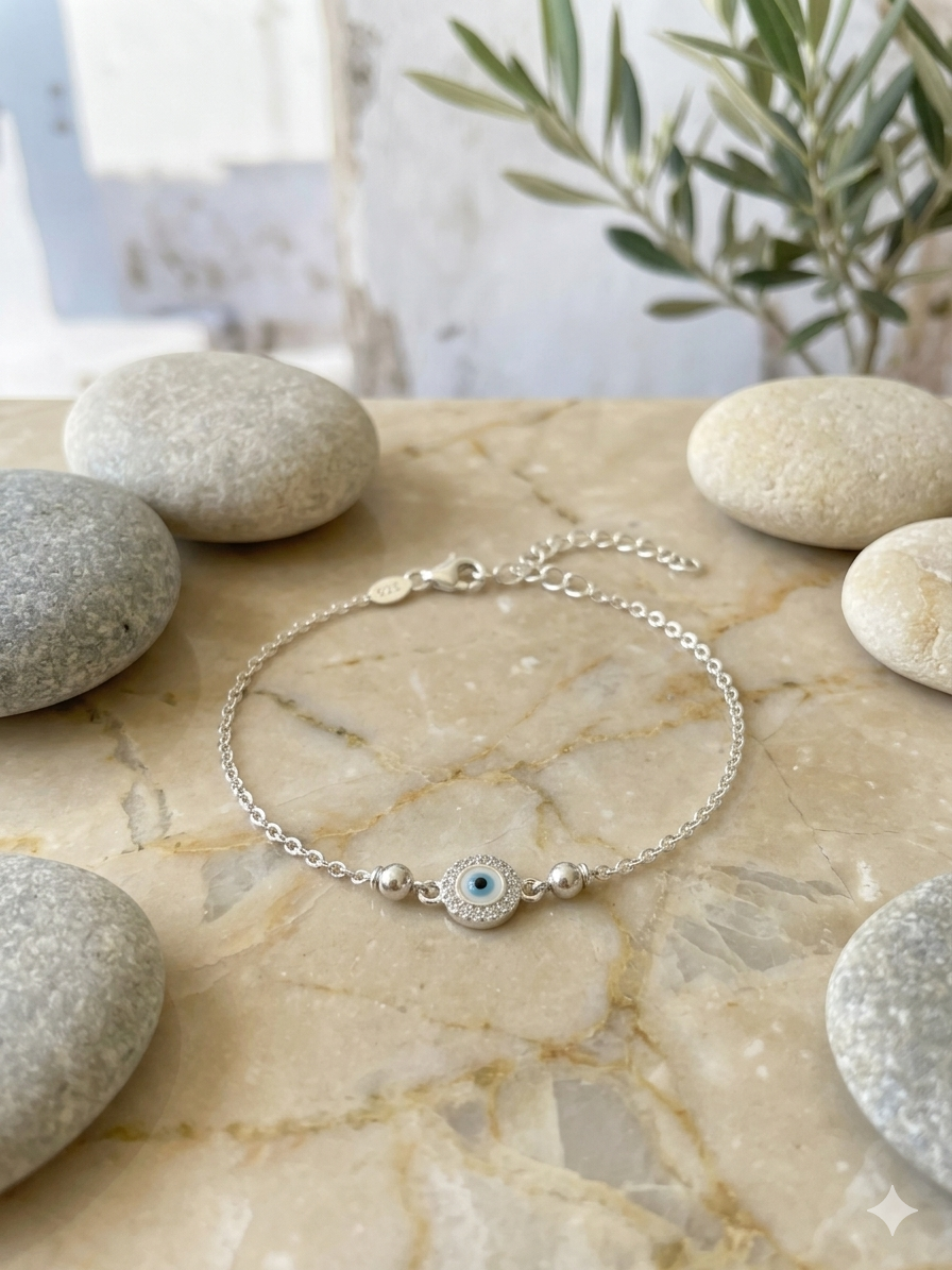 Evil eye Silver Bracelet for Women
