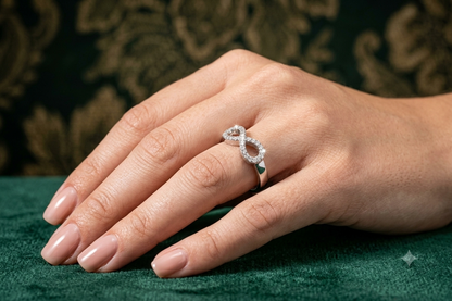 Aavika Zevar Sterling Silver infinity Ring | infinity Jewelry for Women