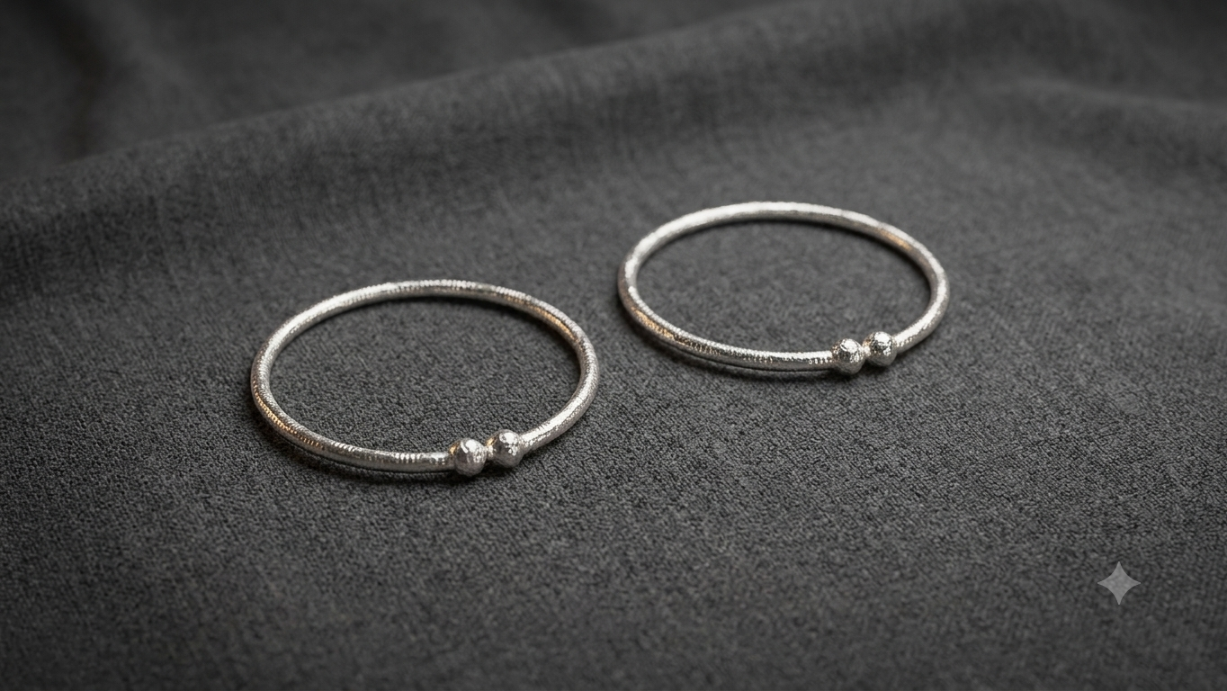 Aavika Zevar Silver Baby Bangles