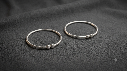 Aavika Zevar Silver Baby Bangles