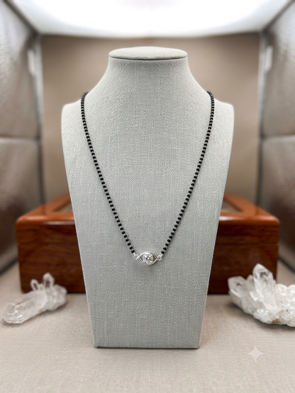 Stylish eye Pendant Silver Mangalsutra for Women