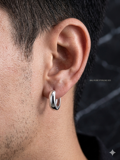 925 Sterling Silver Hoop Bali for Men & Women