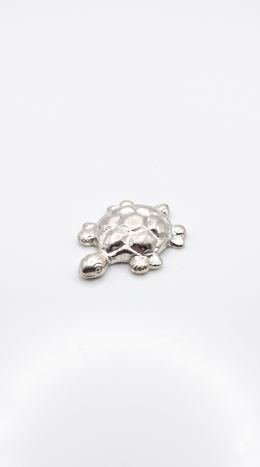 Pure Silver Tortoise (Kurma) Idol for Vastu, Pooja & Good Luck
