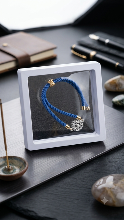 Silver aum rakhi for brother