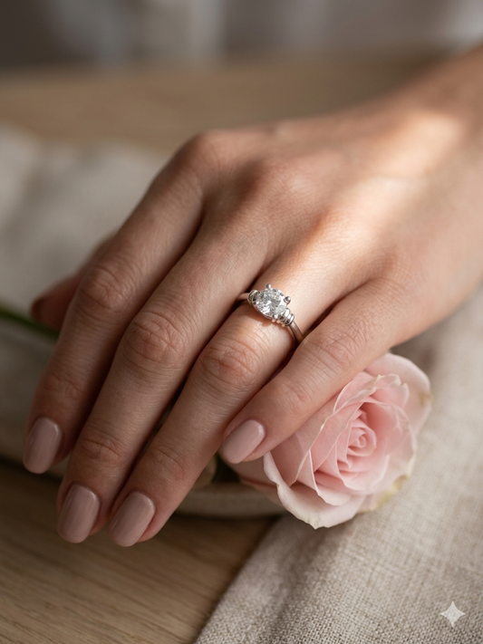 925 Sterling Silver soliter Ring for Women | Elegant Daily Wear Silver Ring
