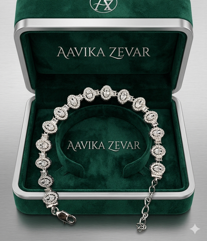 Silver Adjustable Tennis Bracelet for Women