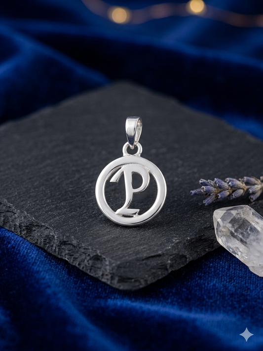 P Alphabet 925 silver pendant