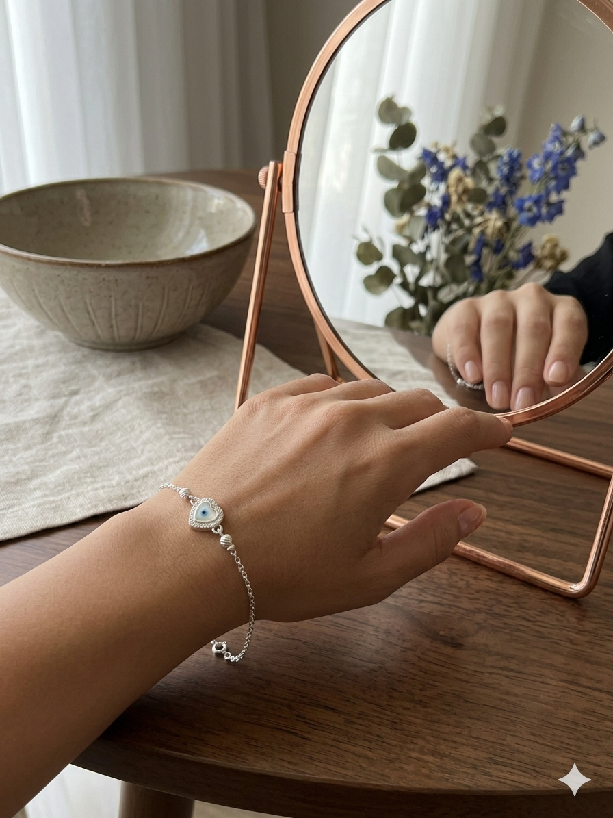 Evil eye Silver Bracelet for Women