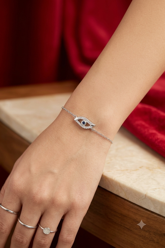 925 Silver Evil Eye Bracelet