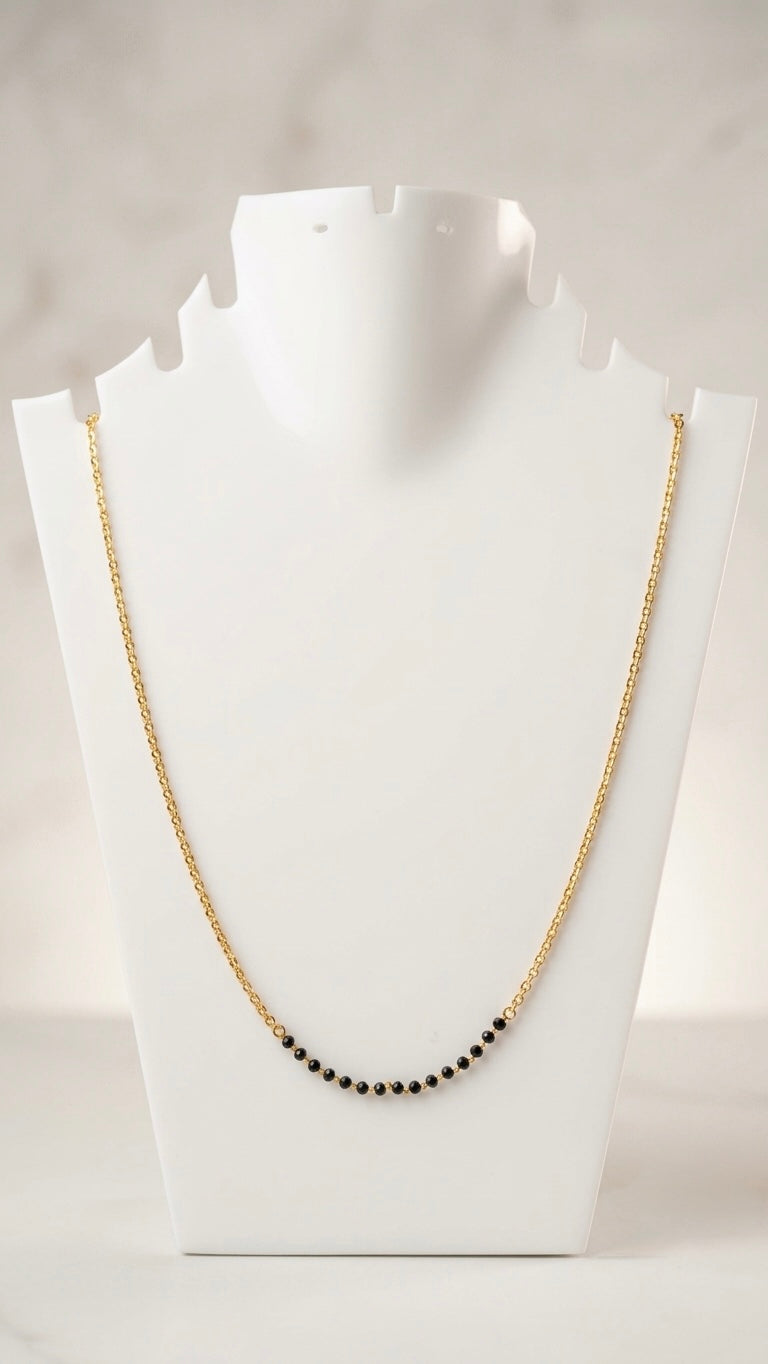 925 Silver Gold plated Minimalist Beaded Mangalsutra
