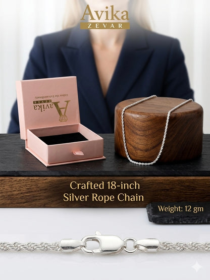 Elegant Silver rope Chain for Men & Women and kids