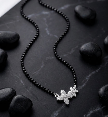 Traditional Silver Mangalsutra with Stylish Pendant