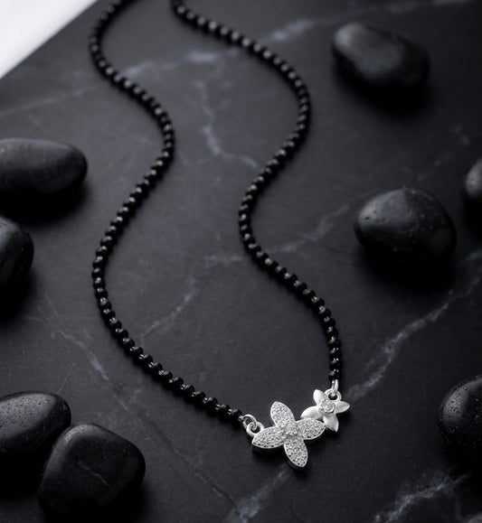 Traditional Silver Mangalsutra with Stylish Pendant