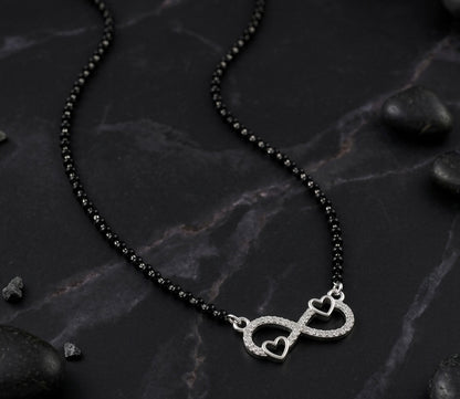 Your everyday infinit mangalsutra, redefined in 925 silver.