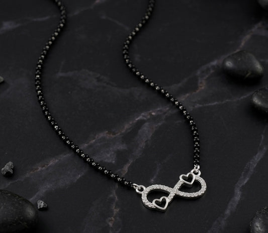 Your everyday infinit mangalsutra, redefined in 925 silver.