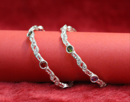 Silver bangles for girls