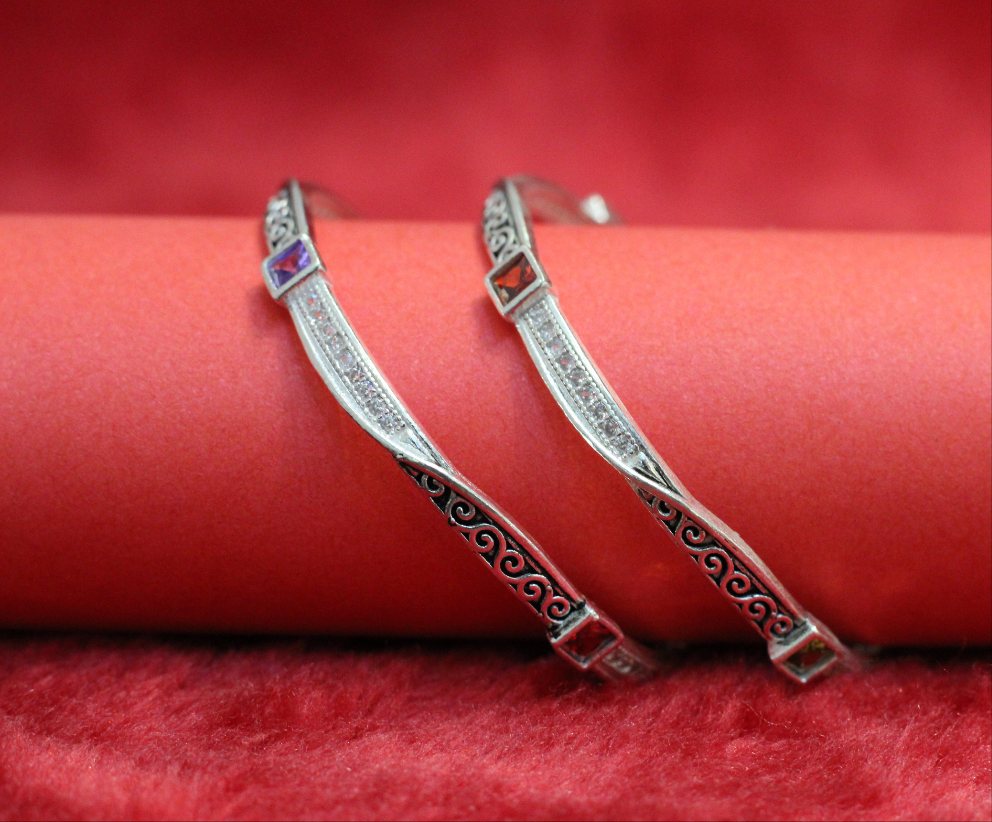Silver bengles for girls