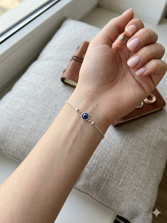 Evil eye Silver Bracelet for Women