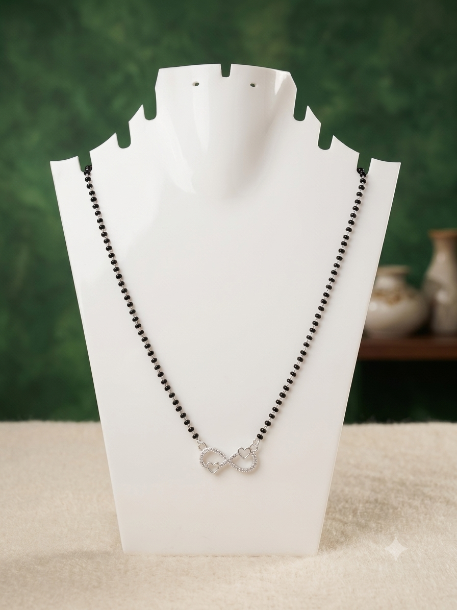 Your everyday infinit mangalsutra, redefined in 925 silver.