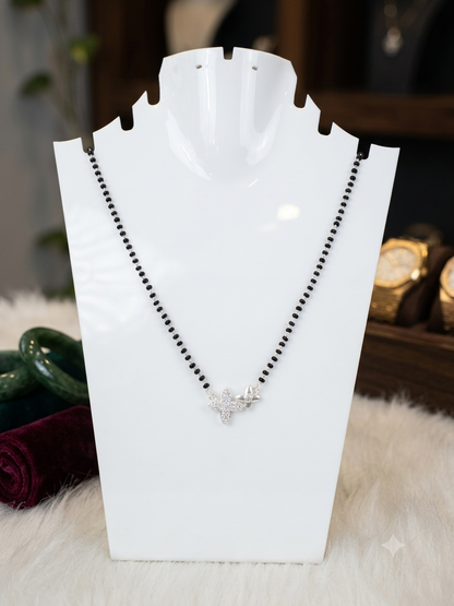 Traditional Silver Mangalsutra with Stylish Pendant