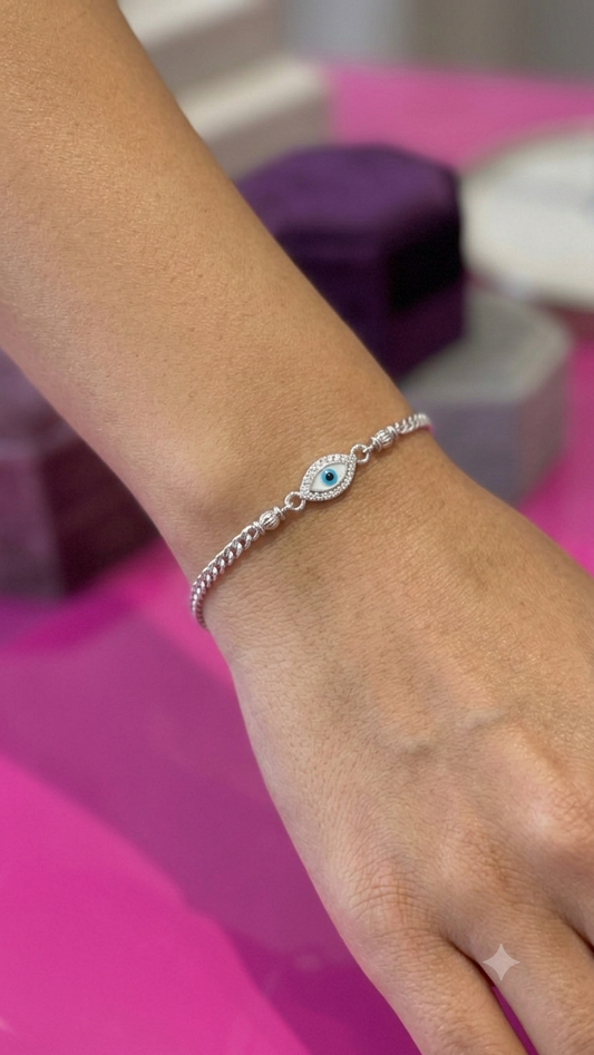Evil eye Silver Bracelet for Women