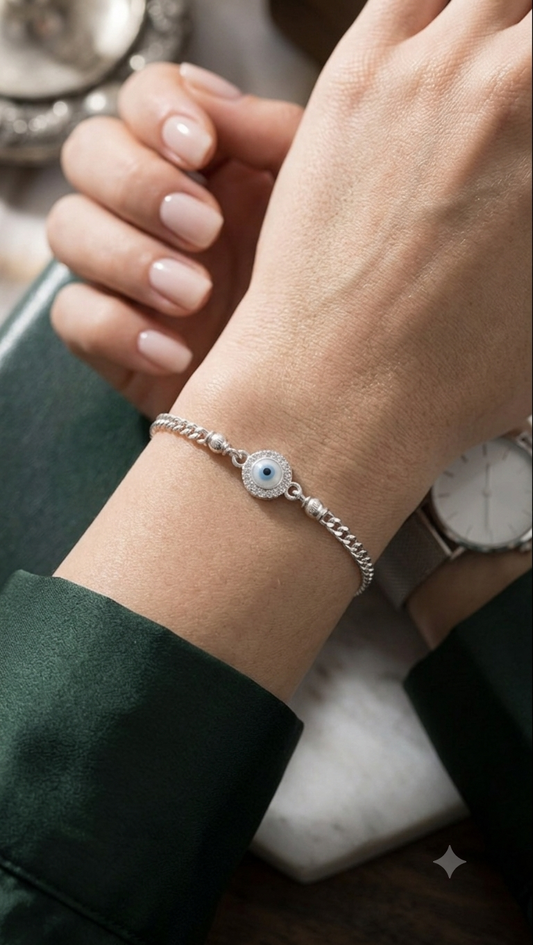 Evil eye Silver Bracelet for Women