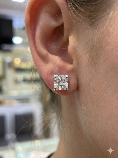 Aavika Zevar Sterling Silver single Stud Earrings for women & girls