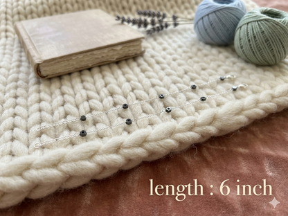 Italian silver 925 nazariya with Black beads