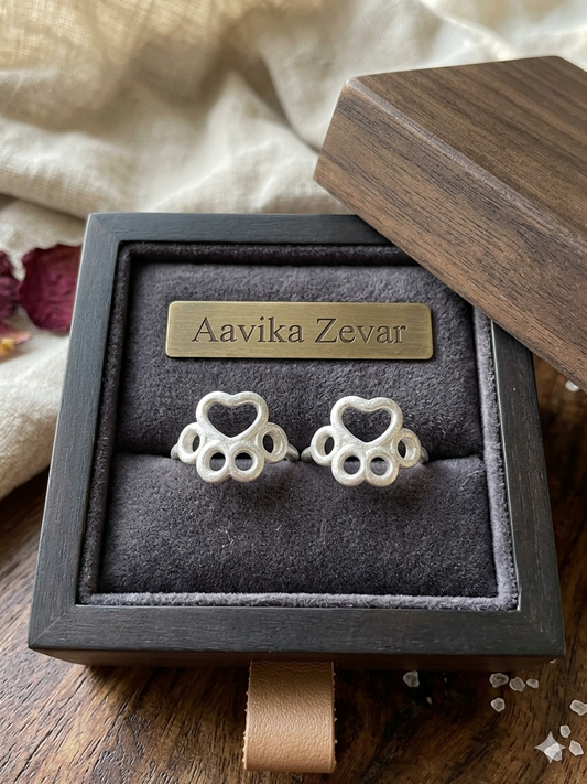 Traditional Silver Bichiya for Women | italian 925 silver Toe Rings | Adjustable Fit | Everyday Wear