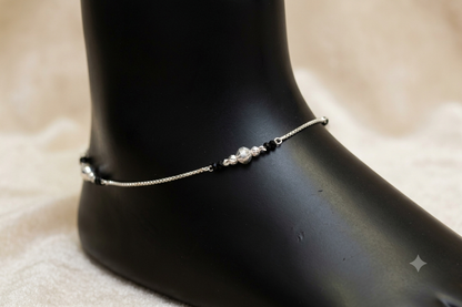 925 Sterling Silver Anklet pair