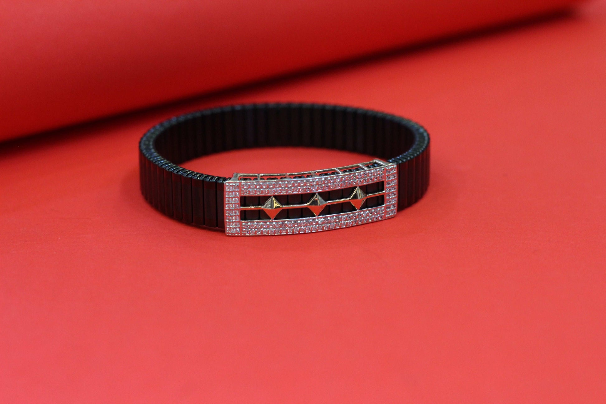 Stylish Rolex-Style Belt with Silver square Charm – Men's Fashion Accessory