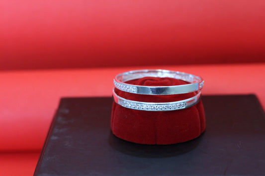 Shimmer Line Silver Bangles for kids