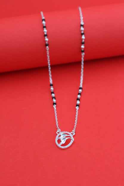 silver short mangalsutra