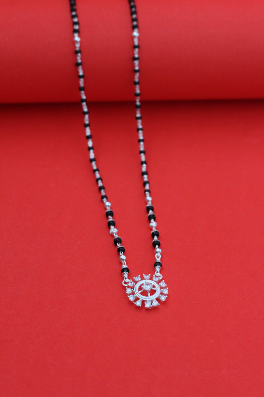 silver short mangalsutra