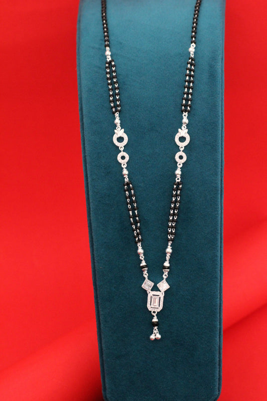 silver short mangalsutra